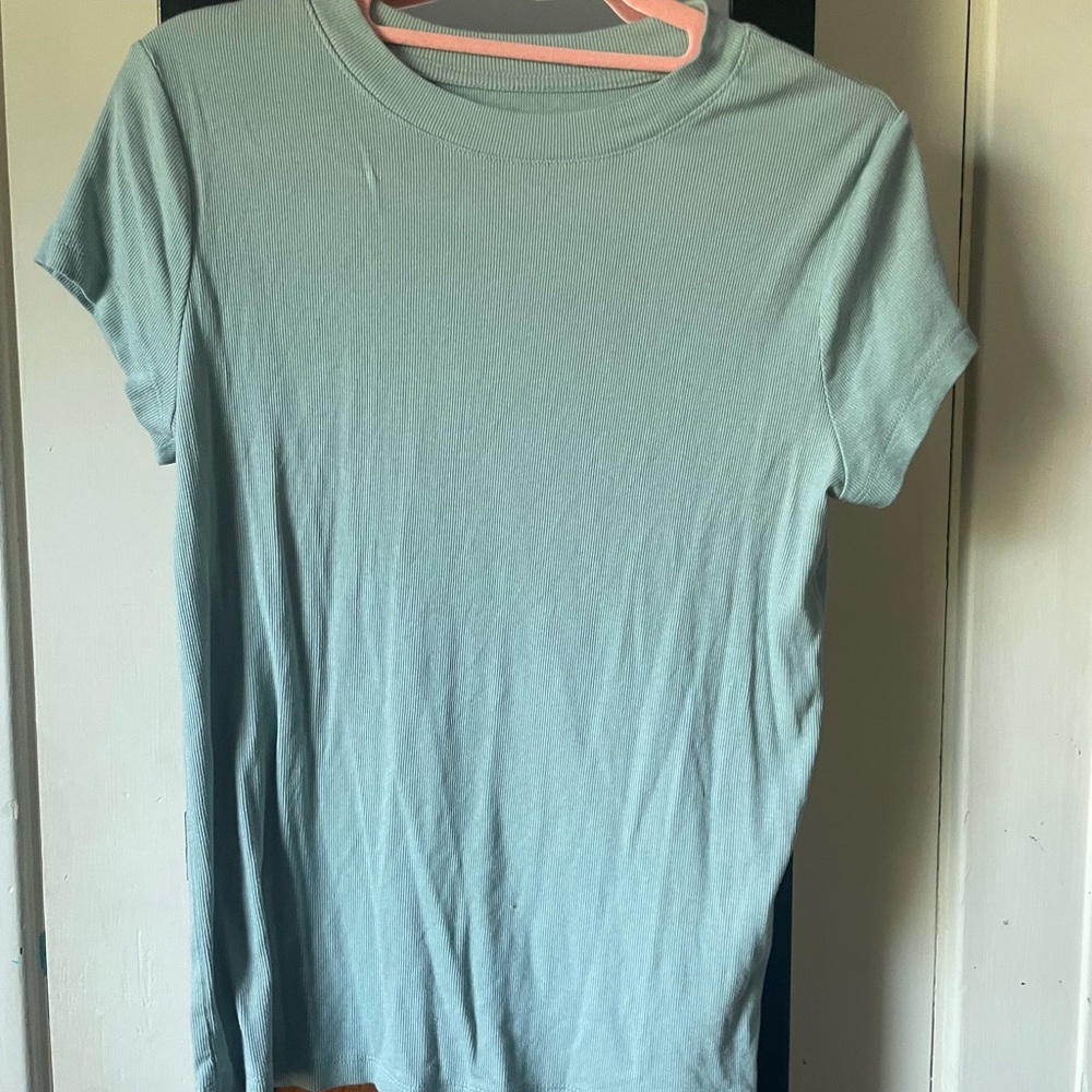 A New Day Green Fitted Cuffed Sleeve T-Shirt